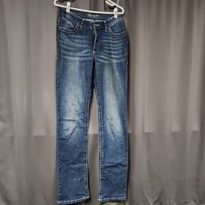 9x38 Wrangler Womens Faded Blue Denim Pants